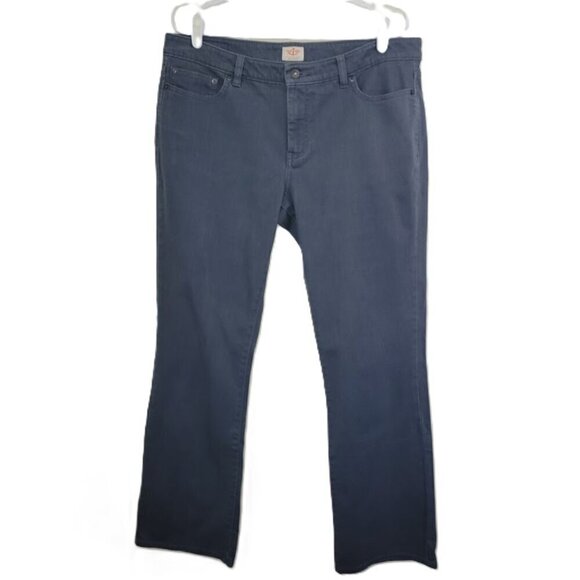 Dockers Straight Leg Mid Rise Gray Denim Jeans Women's Size 14 - Picture 1 of 7